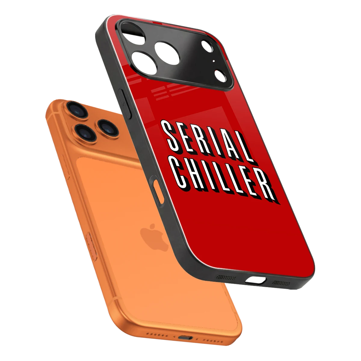 Serial Chiller sleek iphone 17 pro cover with tempered glass back and TPU edges