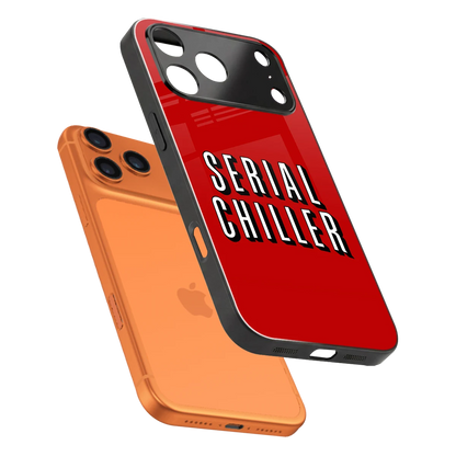 Serial Chiller sleek iphone 17 pro max cover with tempered glass back and TPU edges