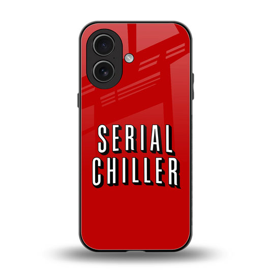 Serial Chiller back phone cover | glass case for iphone 17