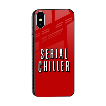 Serial Chiller sleek iphone xs cover with tempered glass back and TPU edges