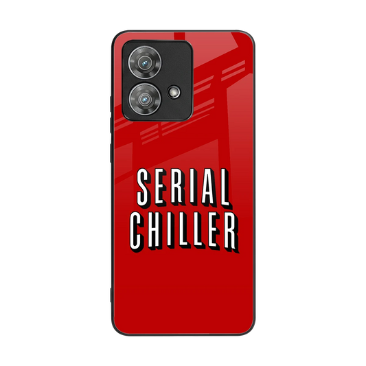 Serial Chiller back phone cover | glass case for motorola edge 40 neo 5g