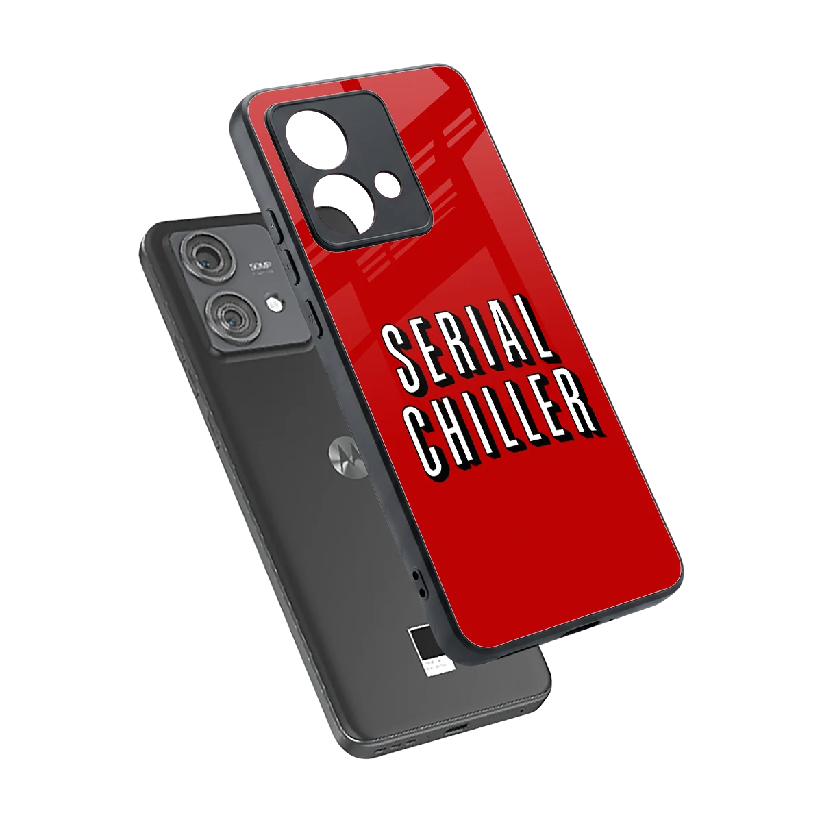 Serial Chiller sleek motorola edge 40 neo 5g cover with tempered glass back and TPU edges