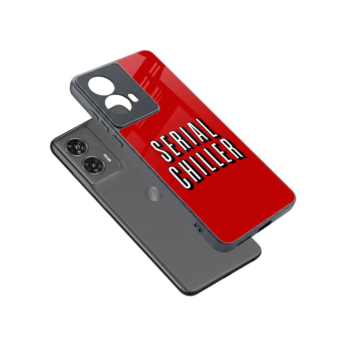 Serial Chiller sleek motorola edge 50 fusion cover with tempered glass back and TPU edges