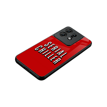 Serial Chiller stylish phone case for motorola edge 50 pro | glossy glass and slim fit