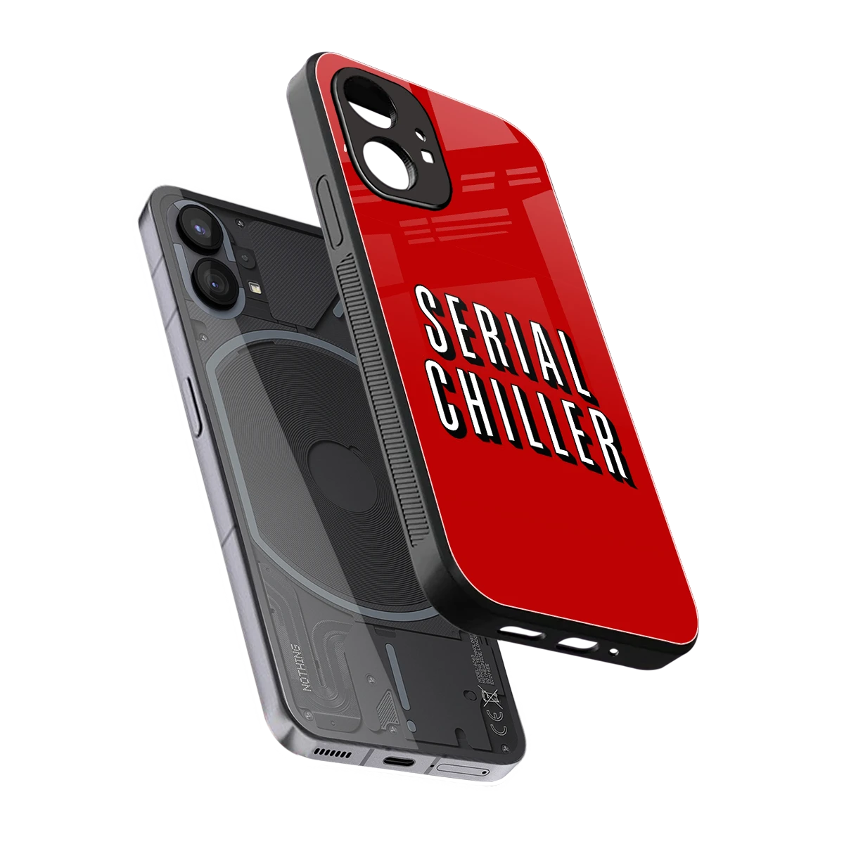 Serial Chiller sleek nothing phone 1 cover with tempered glass back and TPU edges
