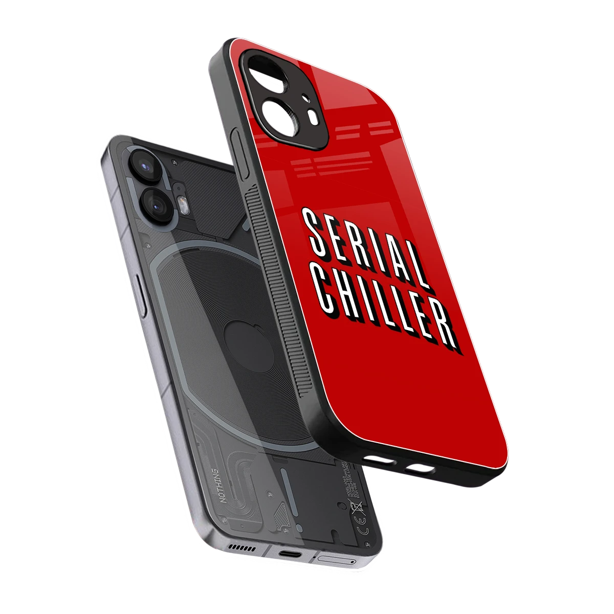 Serial Chiller sleek nothing phone 2 cover with tempered glass back and TPU edges
