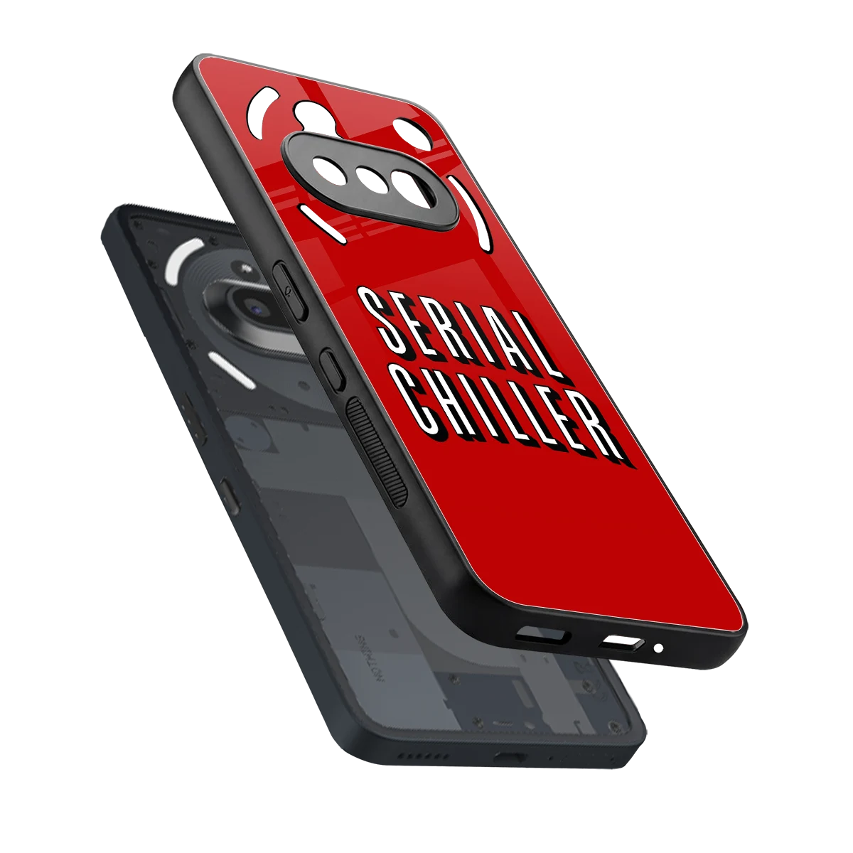 Serial Chiller sleek nothing phone 3a cover with tempered glass back and TPU edges