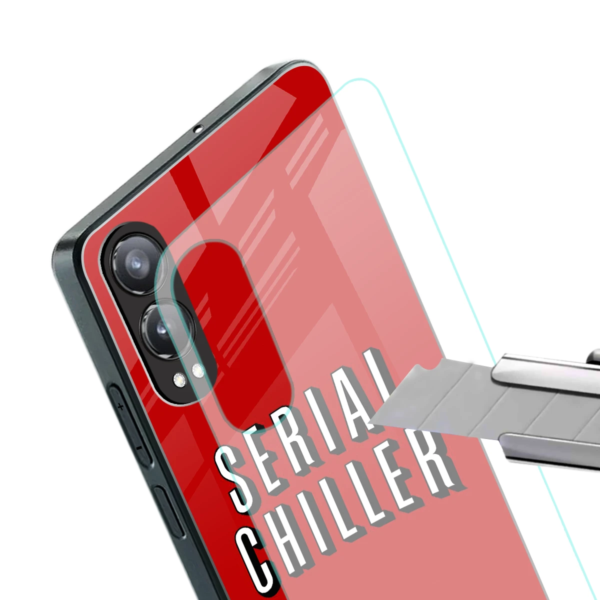 Serial Chiller stylish phone case for oneplus nord ce 4 lite | glossy glass and slim fit