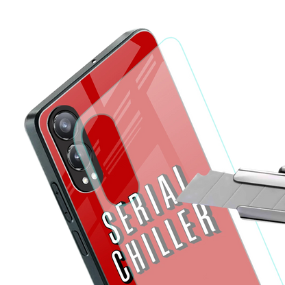 Serial Chiller stylish phone case for oneplus nord ce 4 lite | glossy glass and slim fit