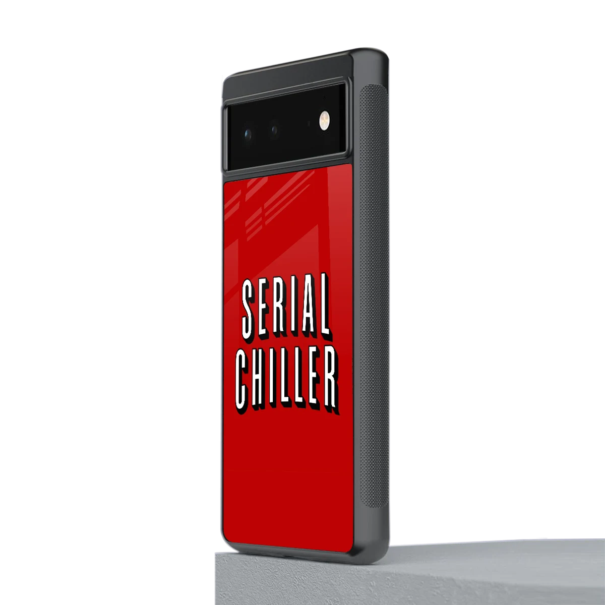 Serial Chiller stylish phone case for google pixel 6a | glossy glass and slim fit