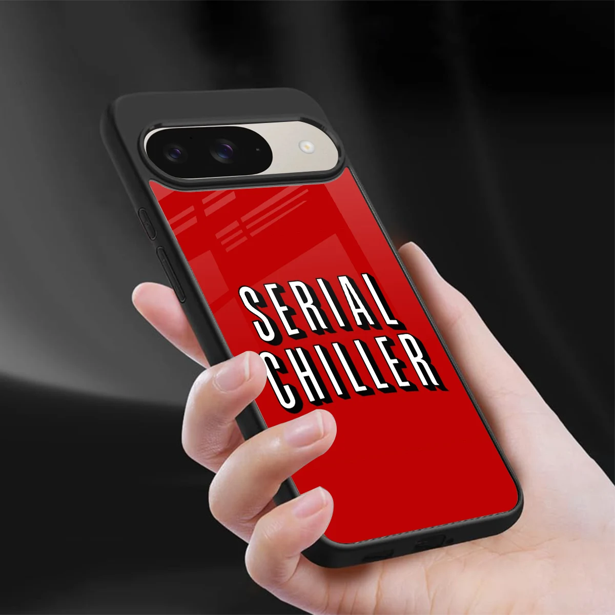 Serial Chiller sleek google pixel 9 cover with tempered glass back and TPU edges