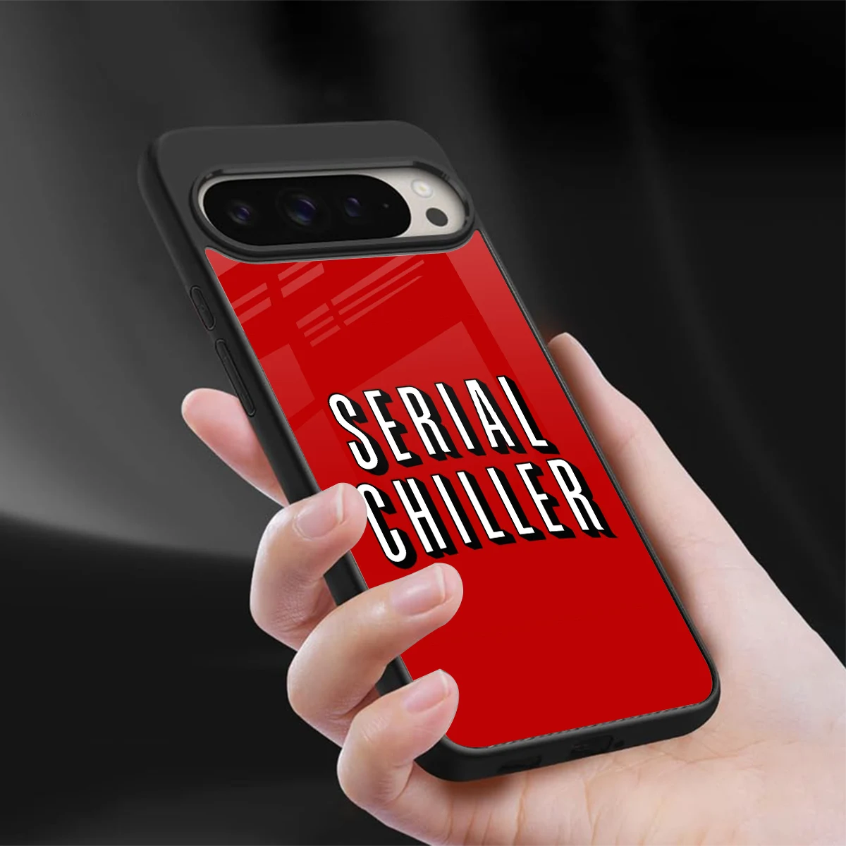 Serial Chiller sleek google pixel 9 pro xl cover with tempered glass back and TPU edges