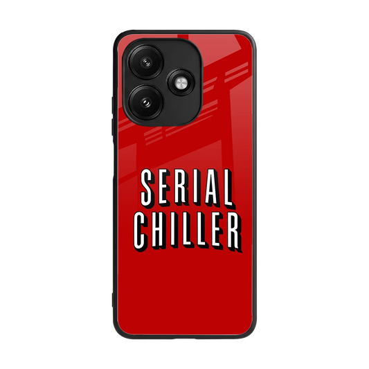 Serial Chiller back phone cover | glass case for redmi 12 5g
