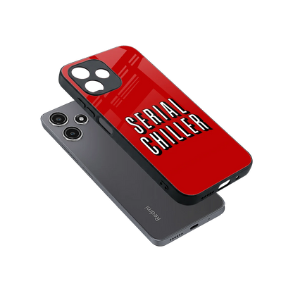 Serial Chiller sleek redmi 12 5g cover with tempered glass back and TPU edges