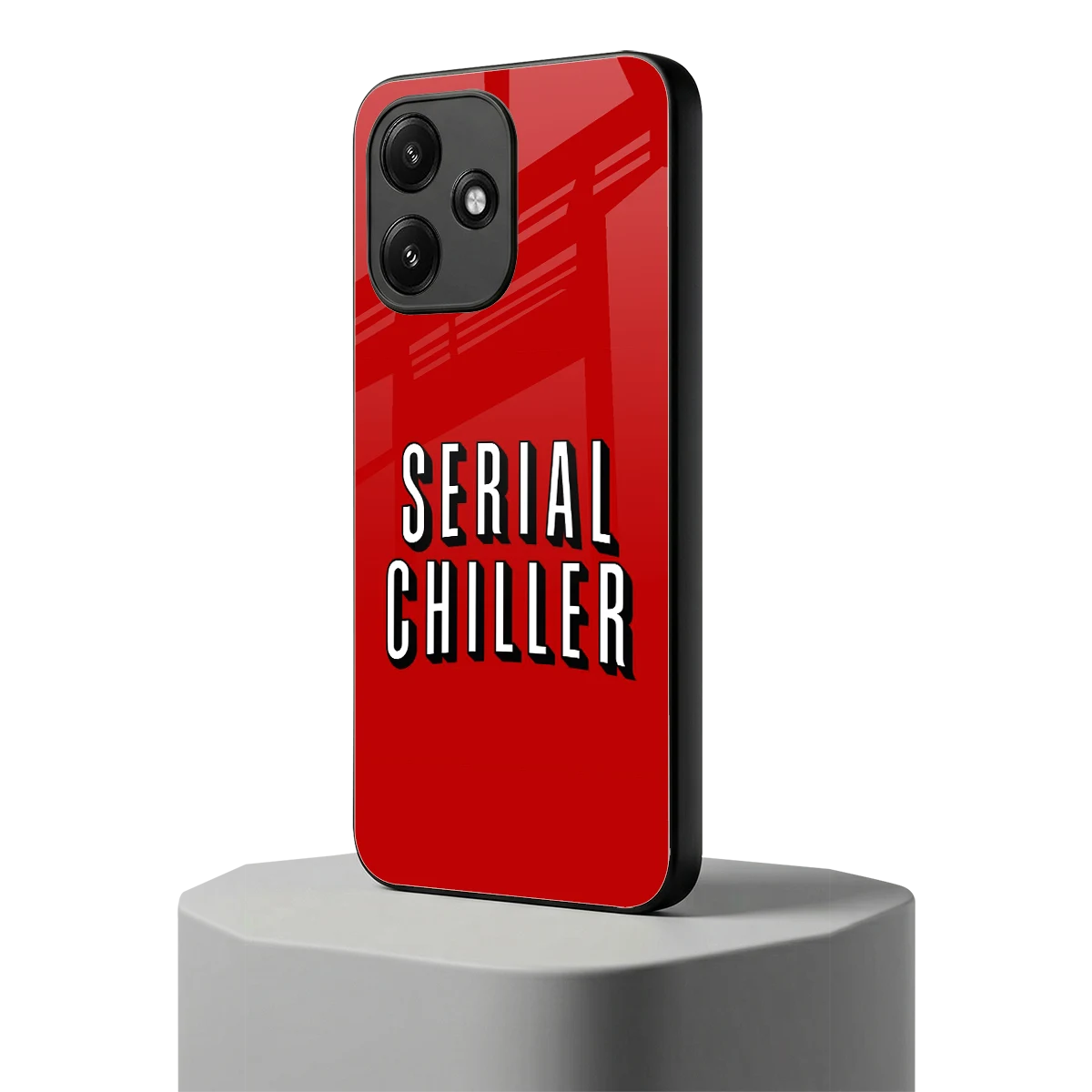 Serial Chiller redmi 12 5g mobile cover | shockproof glass phone case