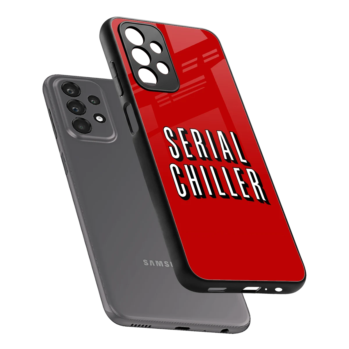 Serial Chiller sleek samsung galaxy a23 cover with tempered glass back and TPU edges