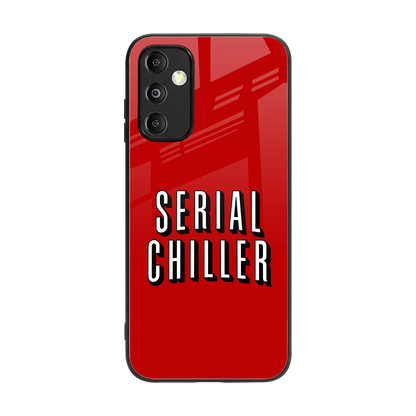Serial Chiller back phone cover | glass case for samsung galaxy m14 5g