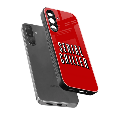 Serial Chiller sleek samsung galaxy m56 5g cover with tempered glass back and TPU edges