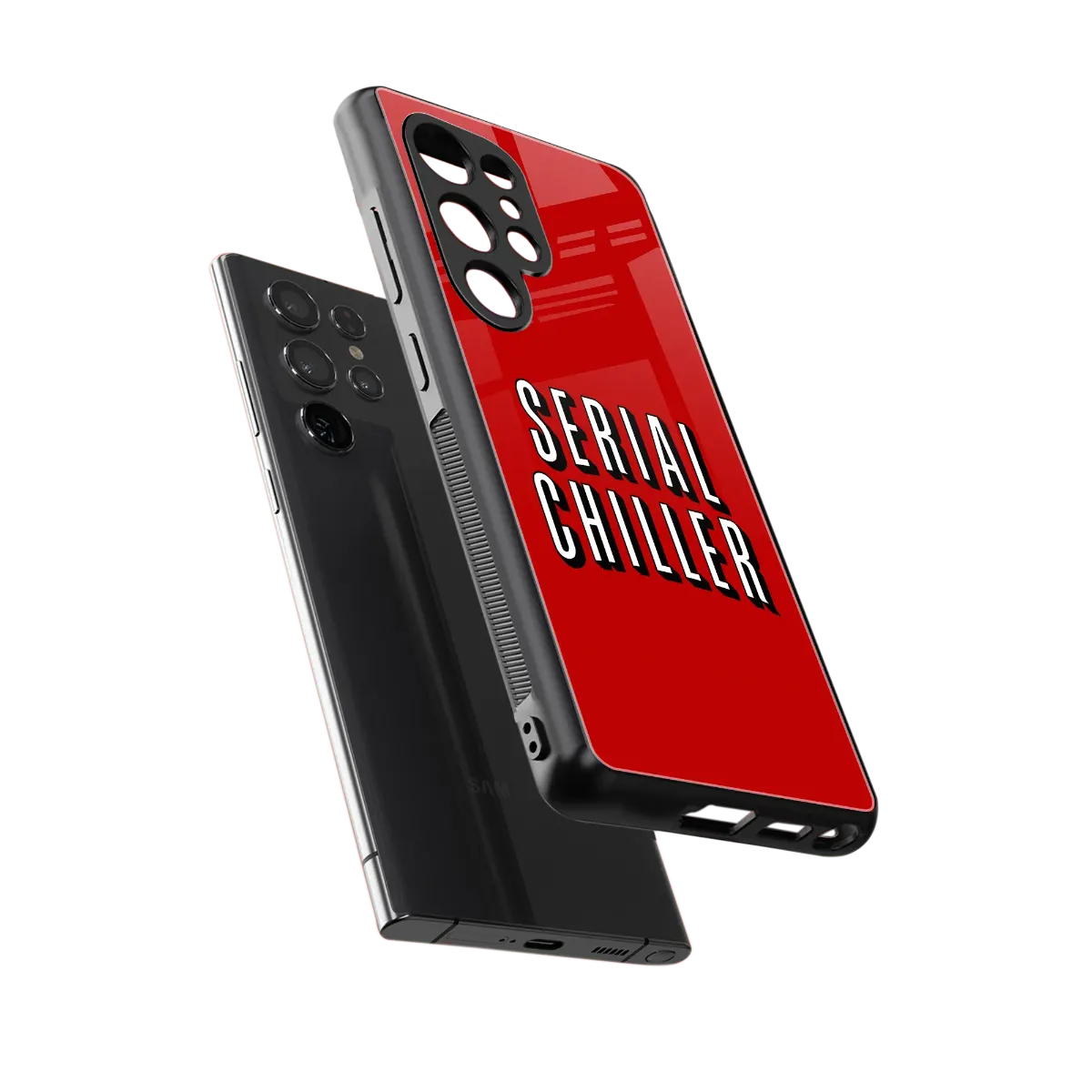 Serial Chiller sleek samsung galaxy s25 ultra cover with tempered glass back and TPU edges