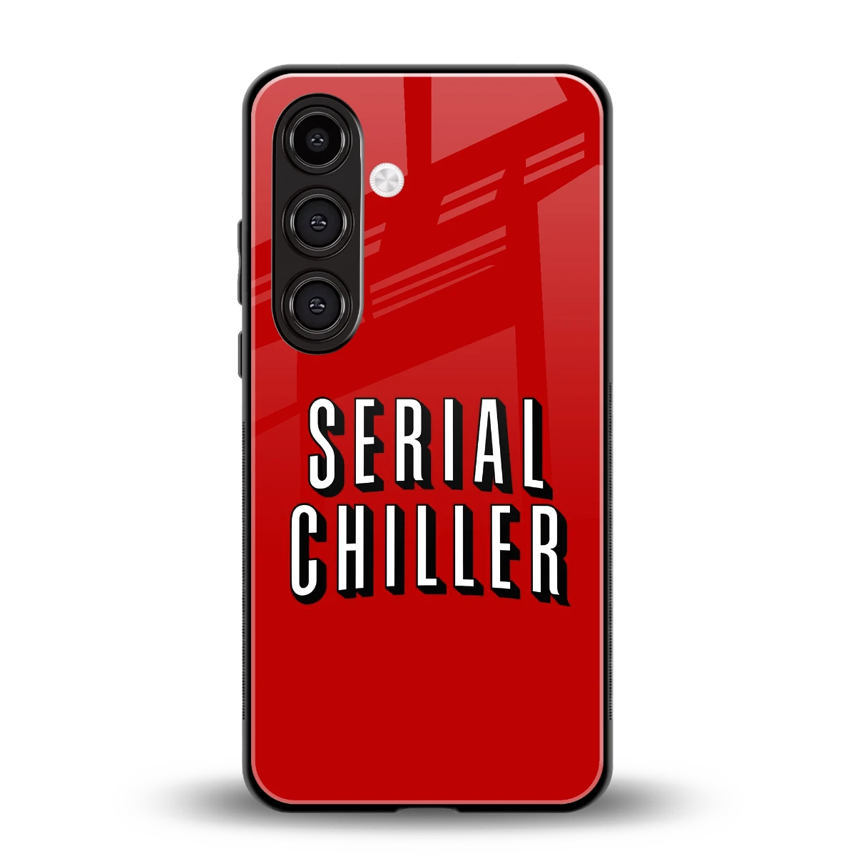 Serial Chiller back phone cover | glass case for samsung galaxy s24