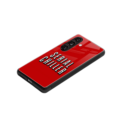 Serial Chiller stylish phone case for samsung galaxy s25 | glossy glass and slim fit