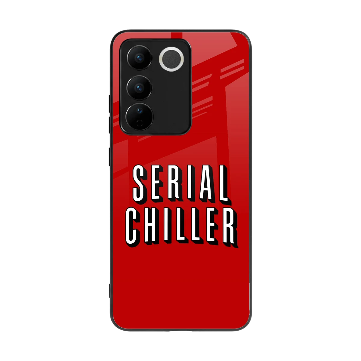 Serial Chiller back phone cover | glass case for vivo v27 5g