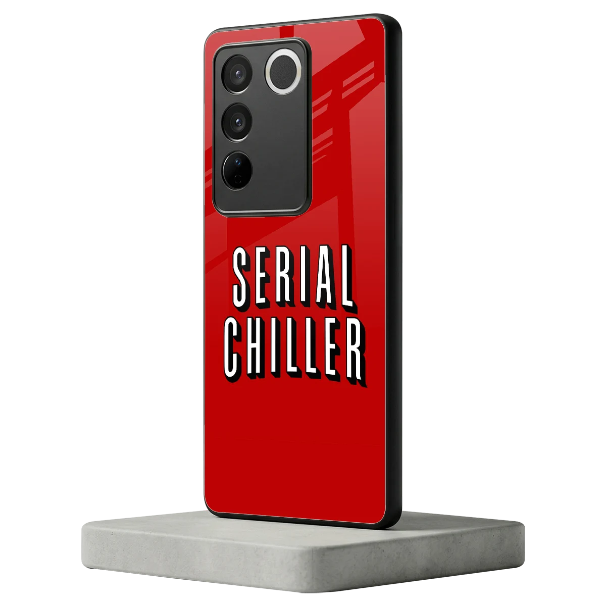 Serial Chiller vivo v27 5g mobile cover | shockproof glass phone case