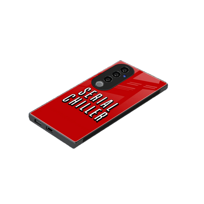 Serial Chiller stylish phone case for vivo v40 pro | glossy glass and slim fit