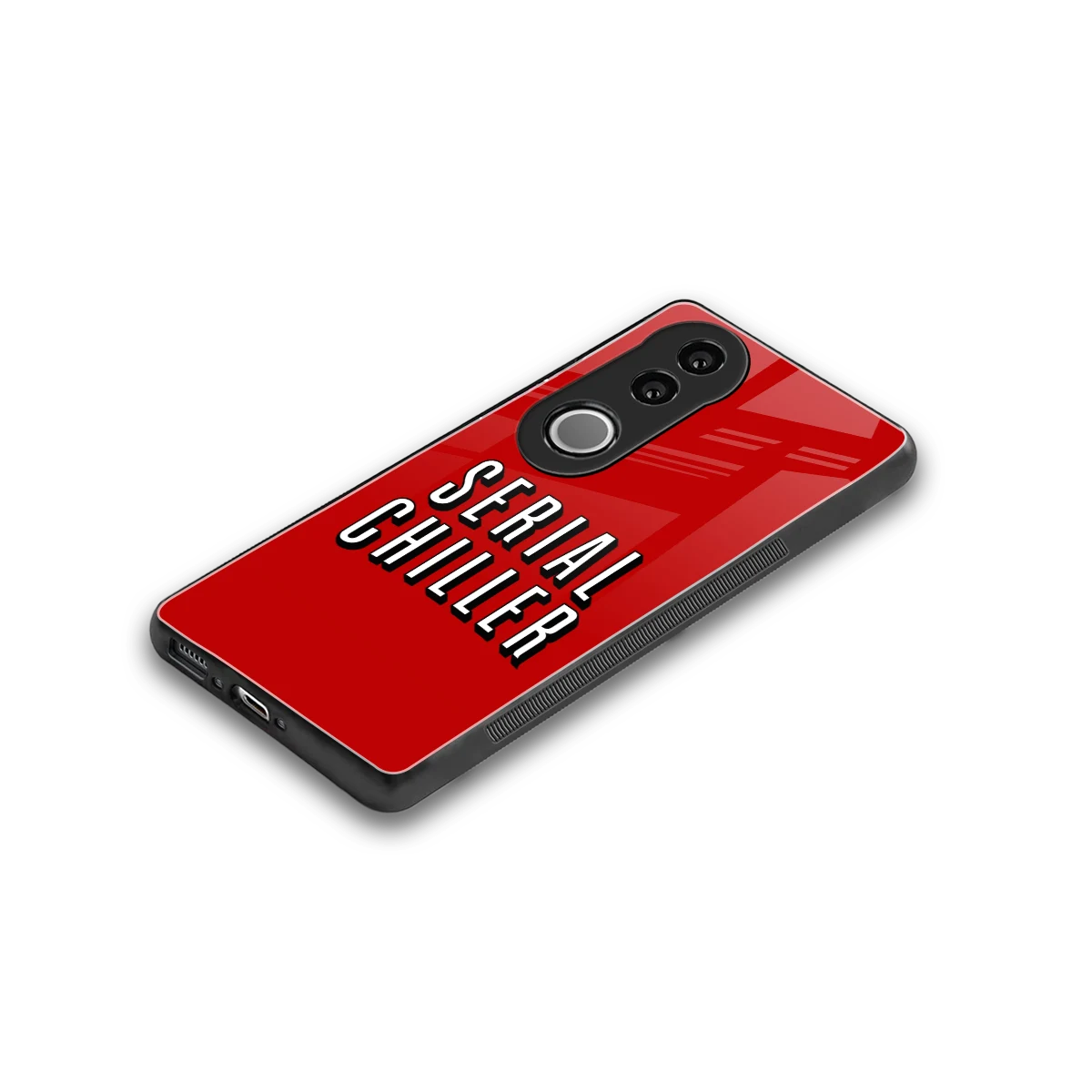 Serial Chiller stylish phone case for vivo v50 | glossy glass and slim fit