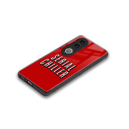 Serial Chiller stylish phone case for vivo v50 | glossy glass and slim fit