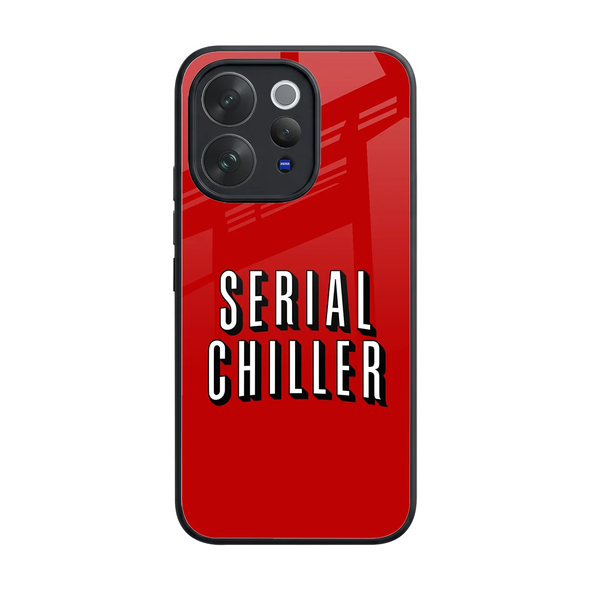 Serial Chiller back phone cover | glass case for vivo v70 elite