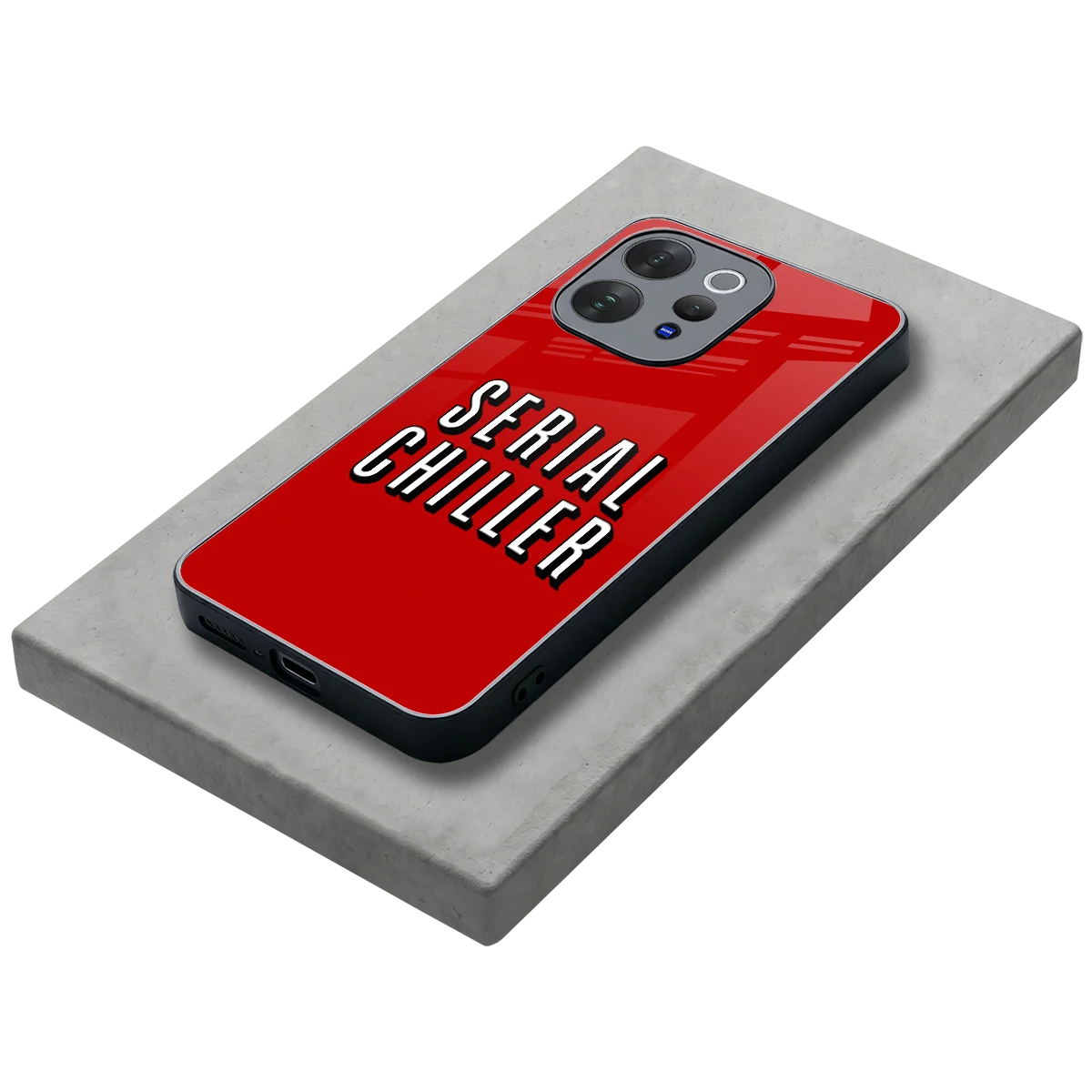 Serial Chiller stylish phone case for vivo v70 | glossy glass and slim fit