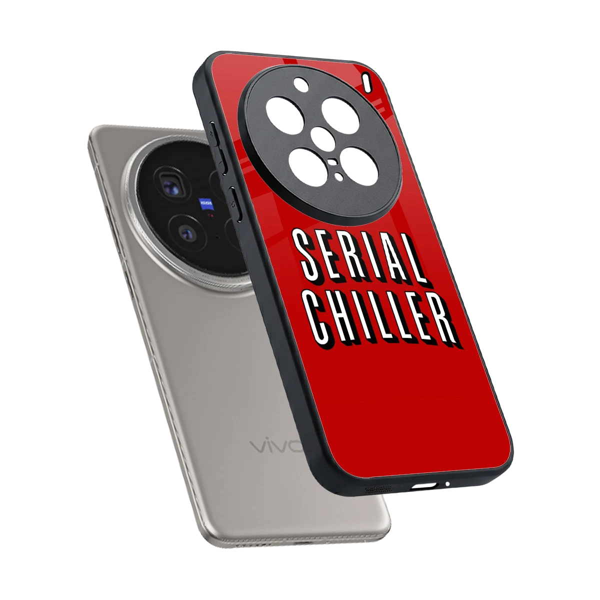 Serial Chiller sleek vivo x200 pro cover with tempered glass back and TPU edges