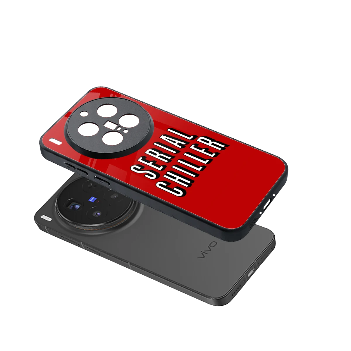 Serial Chiller sleek vivo x300 pro cover with tempered glass back and TPU edges