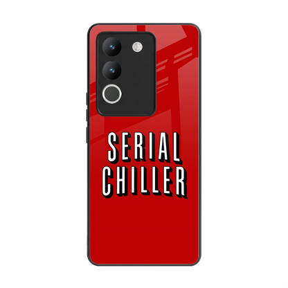 Serial Chiller back phone cover | glass case for vivo y200 5g