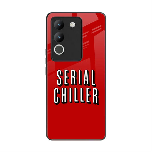 Serial Chiller back phone cover | glass case for vivo y200 5g