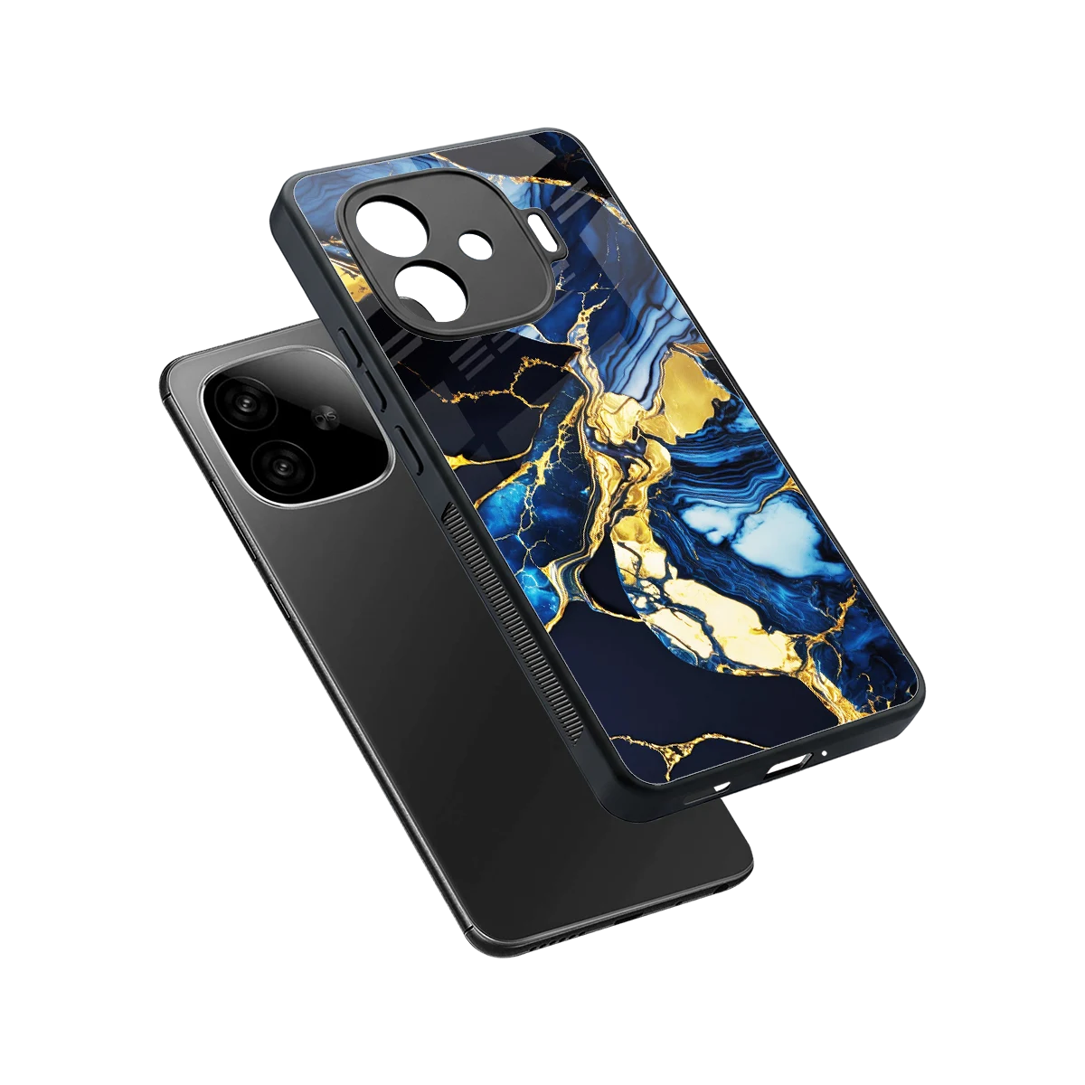 Shadowed Glow sleek iqoo neo 10r 5g cover with tempered glass back and TPU edges