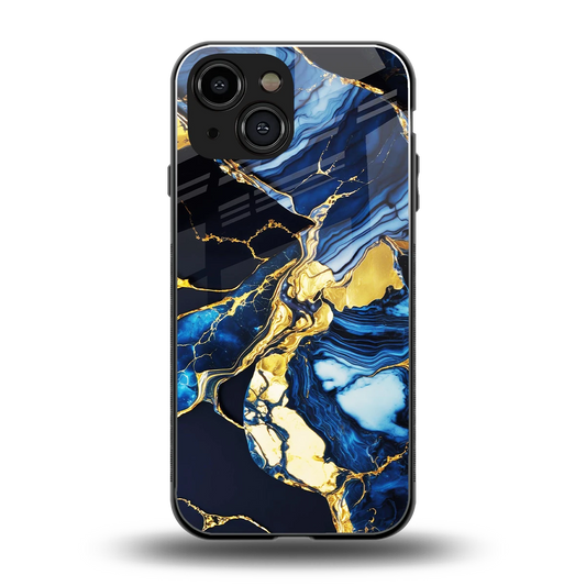 Shadowed Glow back phone cover | glass case for iphone 13 mini