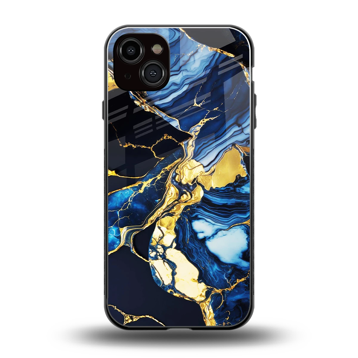 Shadowed Glow back phone cover | glass case for iphone 14 plus