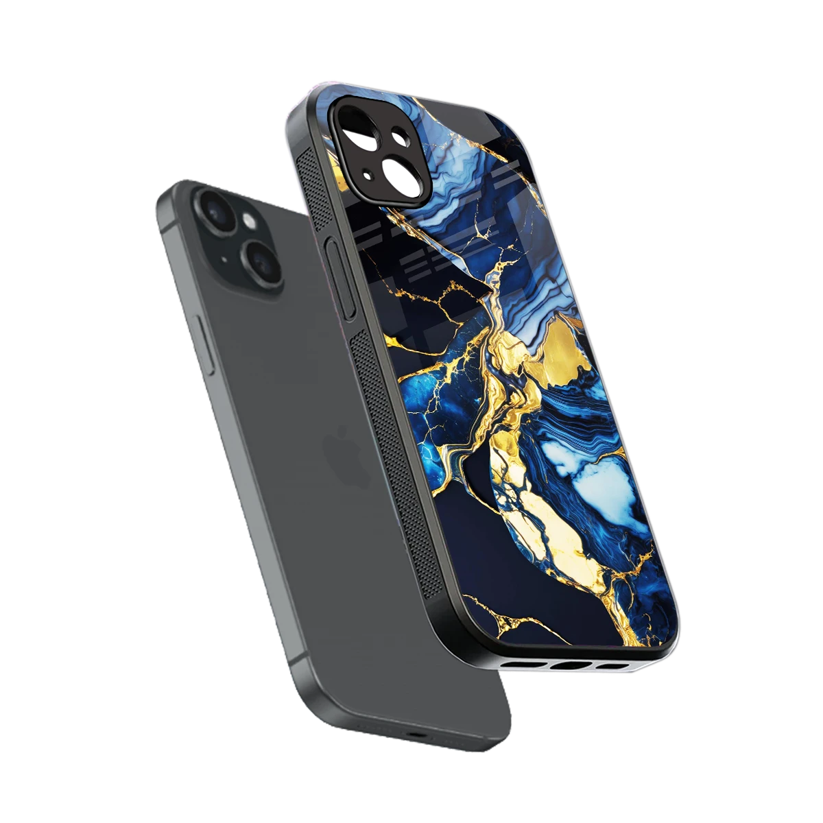 Shadowed Glow sleek iphone 14 plus cover with tempered glass back and TPU edges