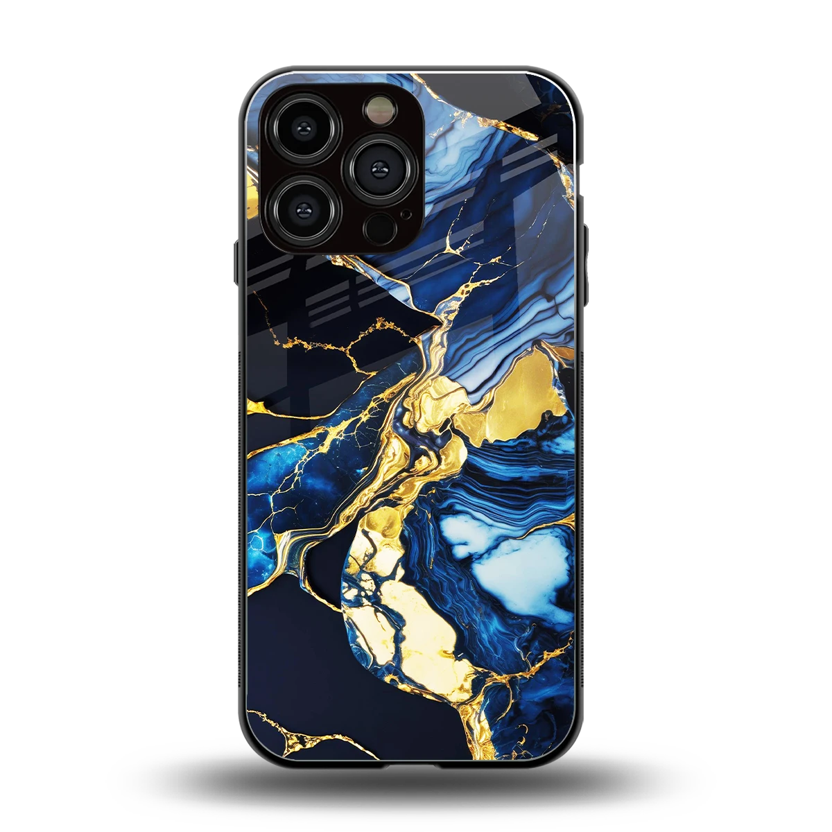 Shadowed Glow back phone cover | glass case for iphone 15 pro max