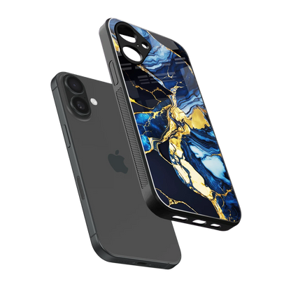 Shadowed Glow sleek iPhone 16 cover with tempered glass back and TPU edges