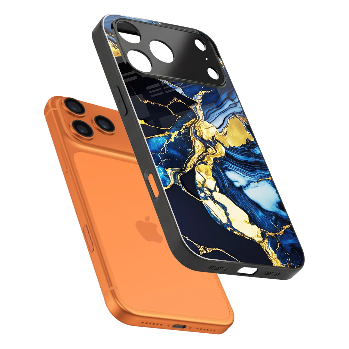 Shadowed Glow sleek iphone 17 pro cover with tempered glass back and TPU edges