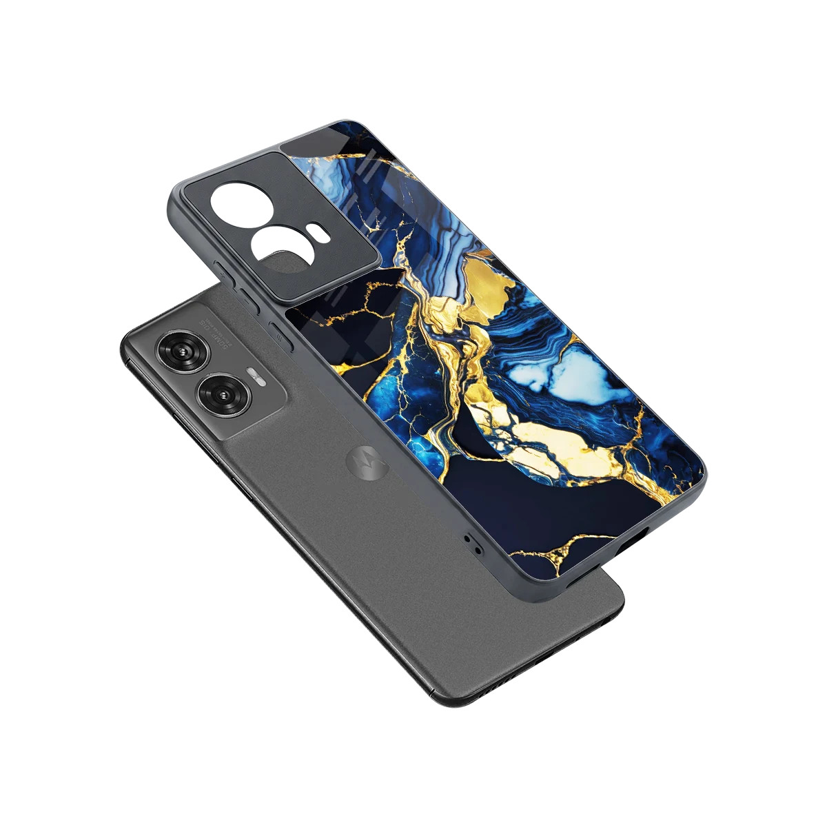 Shadowed Glow sleek motorola edge 50 fusion cover with tempered glass back and TPU edges