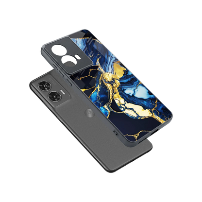 Shadowed Glow sleek motorola edge 50 fusion cover with tempered glass back and TPU edges