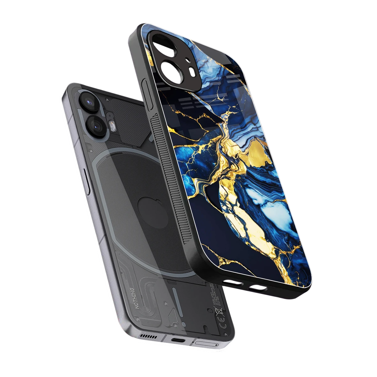 Shadowed Glow sleek nothing phone 2 cover with tempered glass back and TPU edges