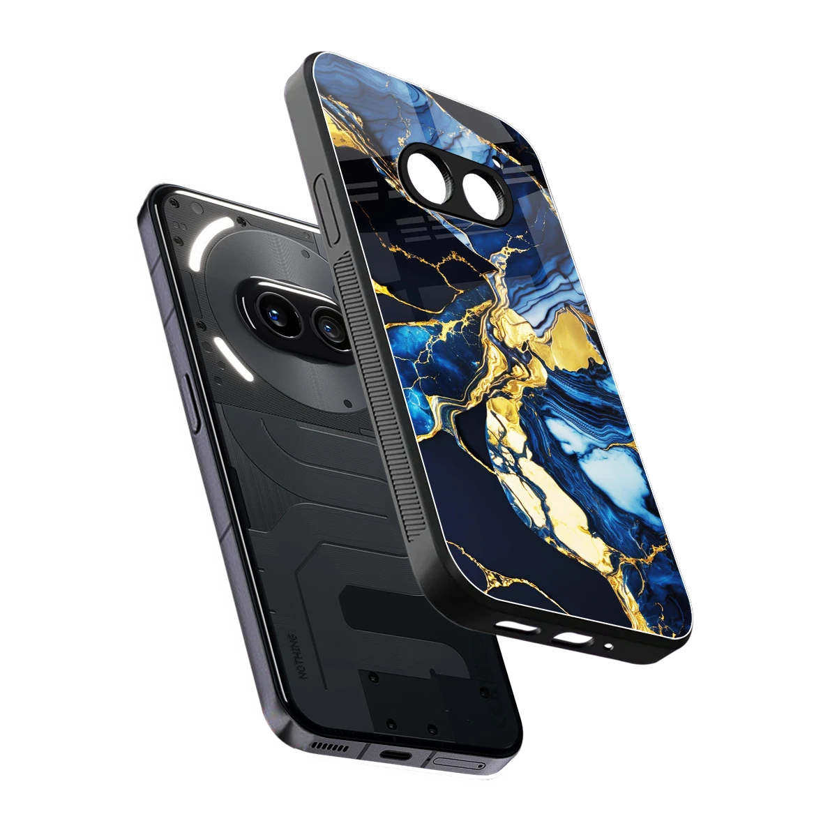 Shadowed Glow sleek nothing phone 2a cover with tempered glass back and TPU edges