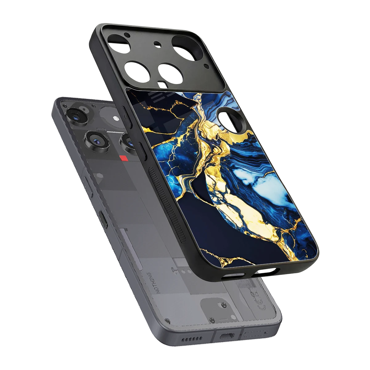 Shadowed Glow sleek nothing phone 3 cover with tempered glass back and TPU edges