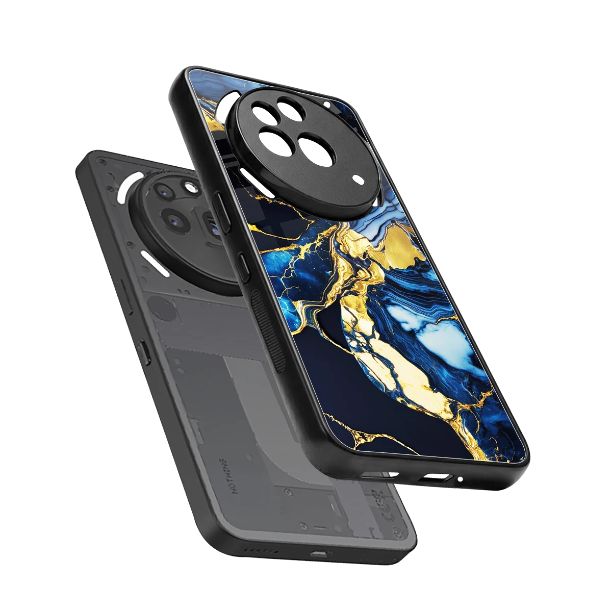 Shadowed Glow sleek nothing phone 3a pro cover with tempered glass back and TPU edges