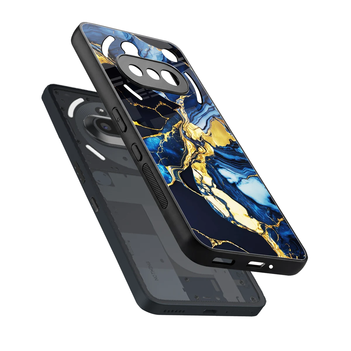 Shadowed Glow sleek nothing phone 3a cover with tempered glass back and TPU edges